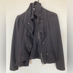 Style and Co Military Style Jersey Jacket - Petite Small